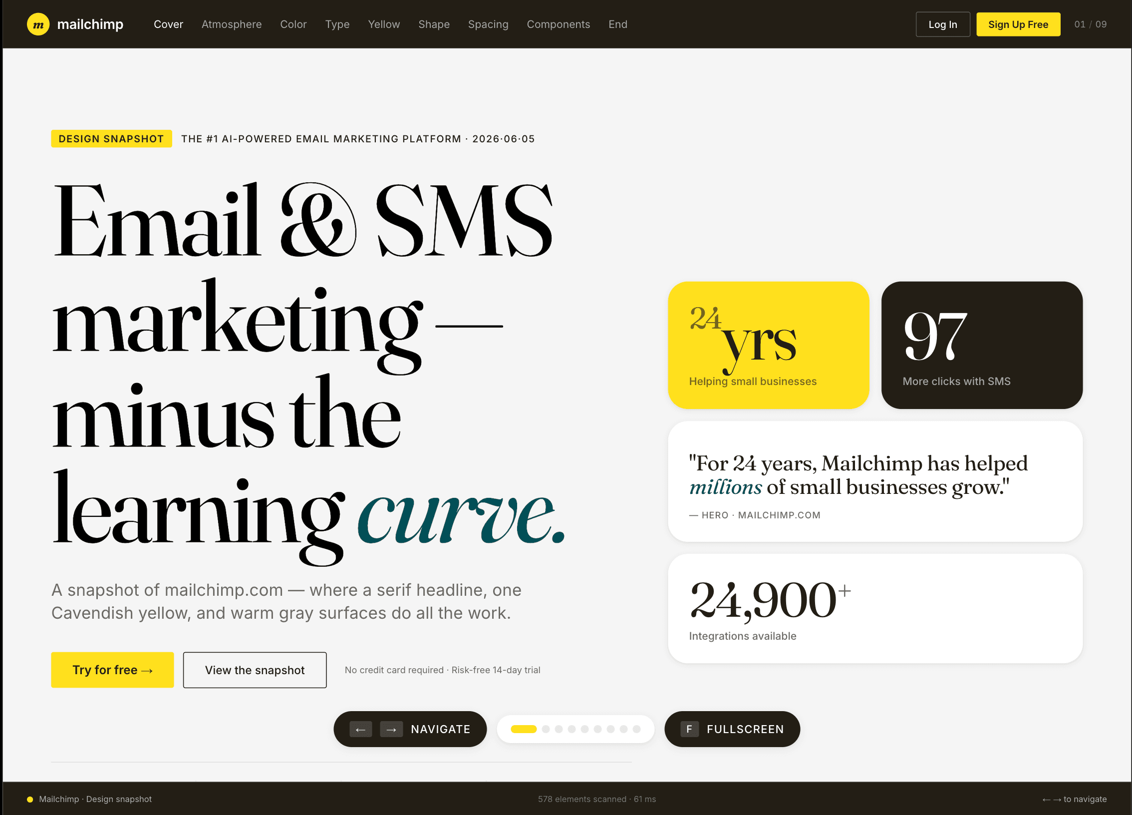 Mailchimp Tailwind website pack preview