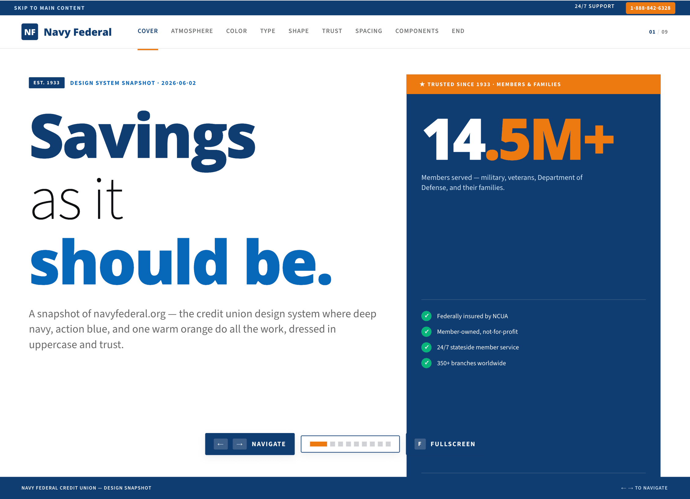 Navy Federal Tailwind website pack preview