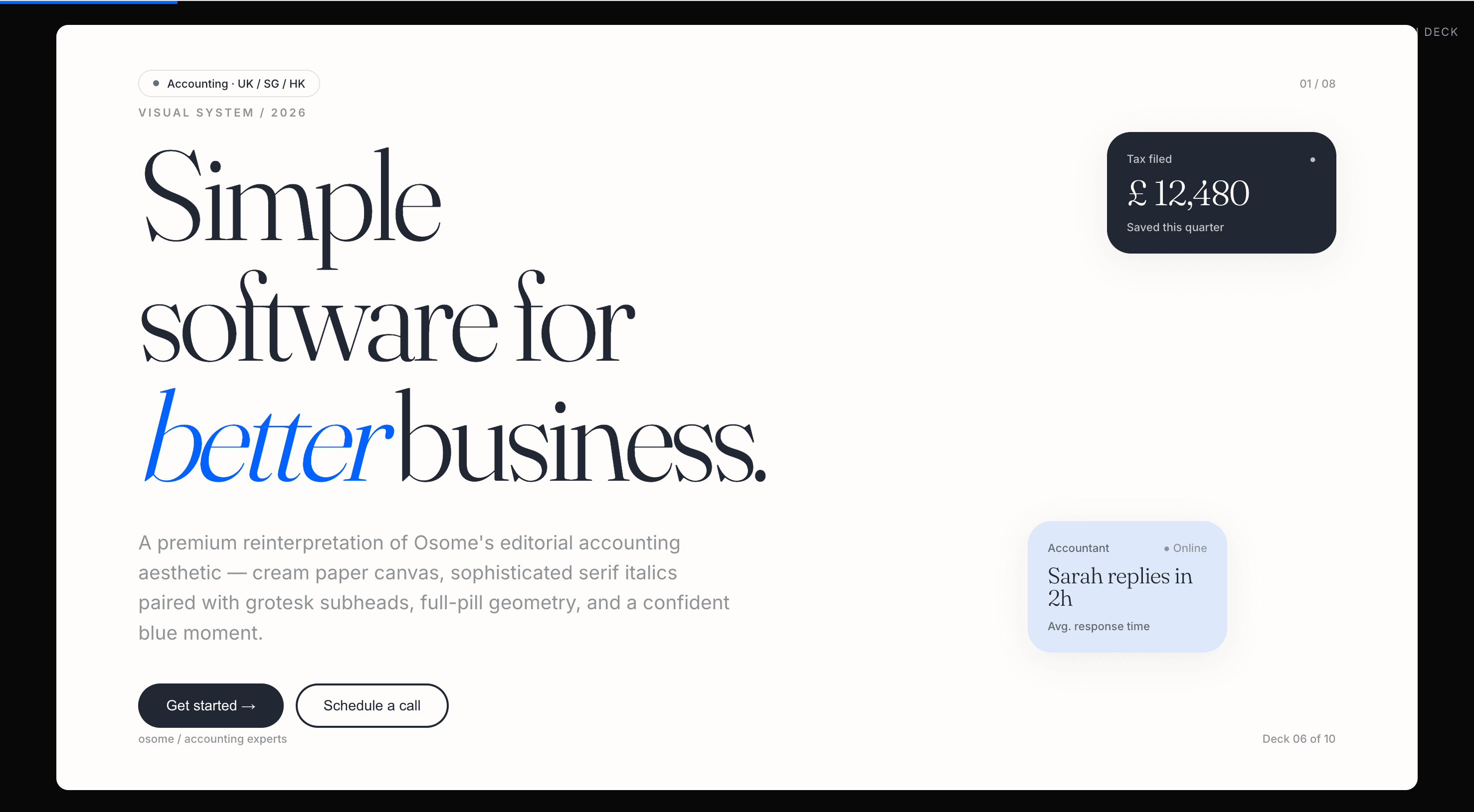 Osome Tailwind website pack preview