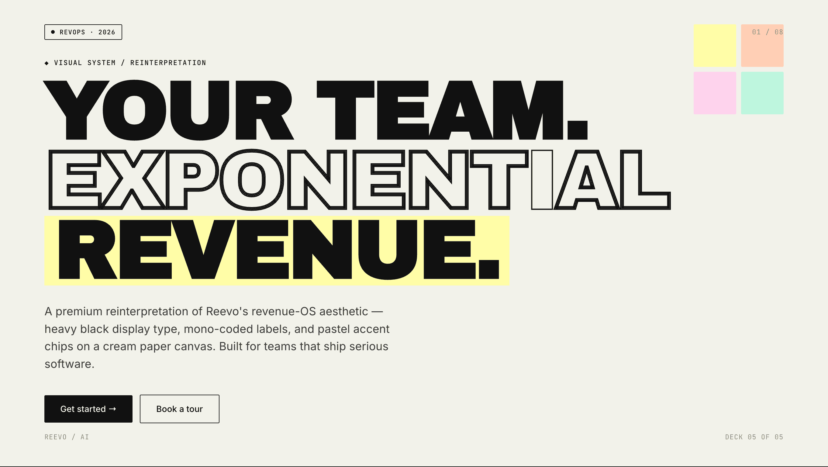 Reevo Tailwind website pack preview