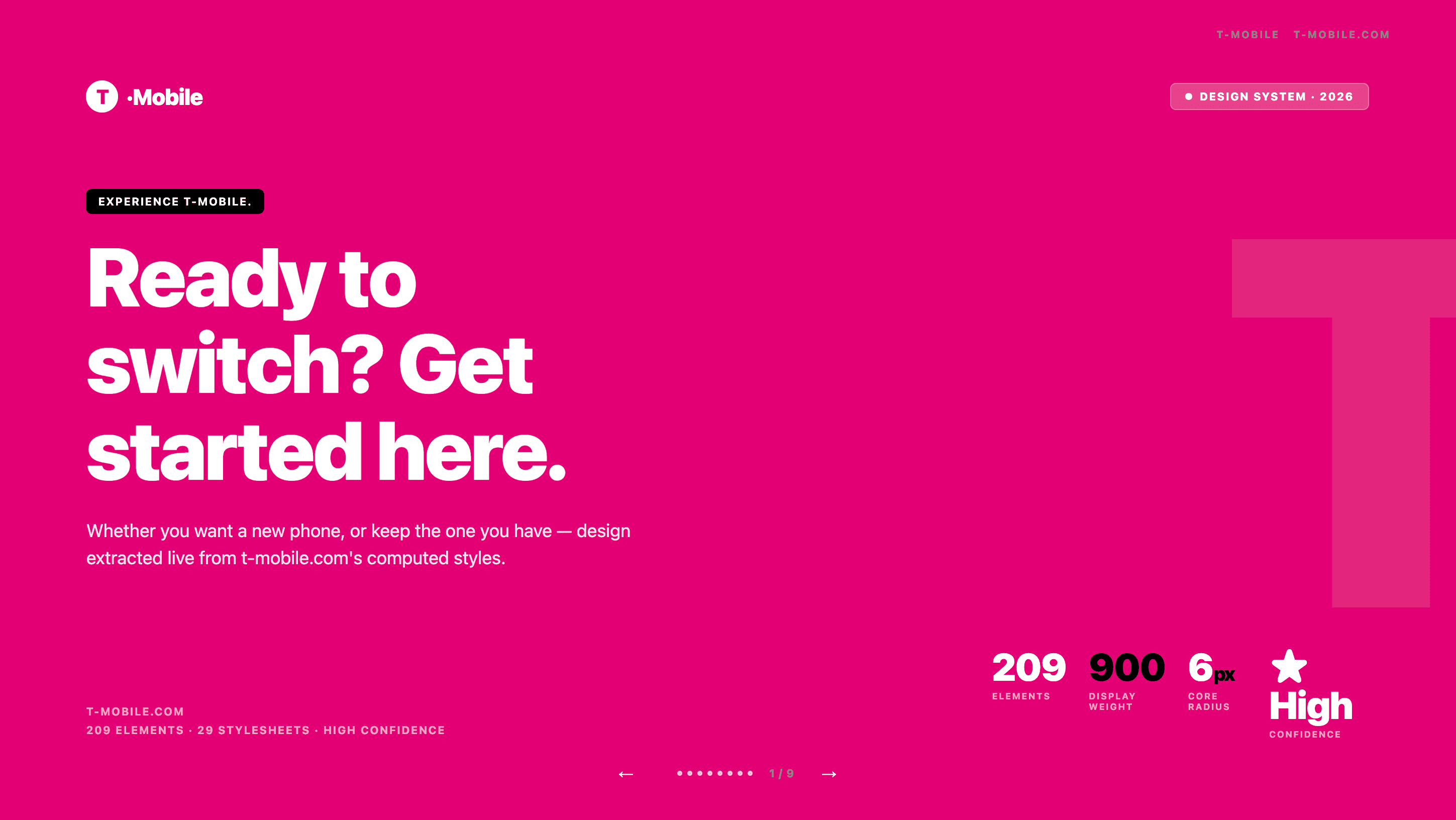 T-Mobile Tailwind website pack preview